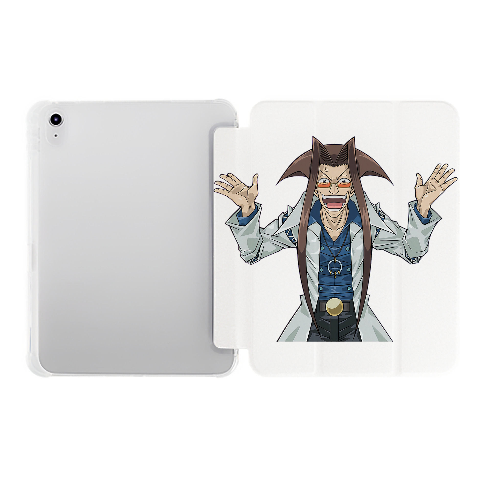 （画像用） 遊☆戯☆王 Yu-Gi-Oh! IPad ケース ペン収納付き 三つ折りスタンド PUレザー×シリコン 対応機種9.5/10.5/10.9インチ